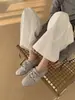 Zapatos planos de velcro con cordones y suela blanda para mujer, zapatos de abuela primavera 2026, zapatos de entrenamiento alemanes bajos, mocasines Mary Jane, modernos