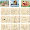 Pintura DIY Transfronteriza, Tableros de Dibujo, Tablas de Madera para Pintar Niños, Varios Patrones Festivos, Colgantes Decorativos de Madera, Día de San Valentín