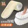 Palmilhas Quentes de Inverno Femininas, Lã de Cordeiro Mais Veludo, Botas de Neve Espessadas de Lã Cashmere, Proteção contra Frio do Nordeste, Outono e Inverno