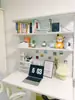 Estantería de Metal para Libros con Panel Perforado para Niñas, Estante de Almacenamiento, de Pie, Escritorio de Estudio sin Taladro, Habitación de Juegos