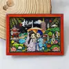 Adhesivo creativo de figura de palo para refrigerador serie de pizarrón ciudad turística wenguang pegamento de madera marea nacional regalo recuerdo