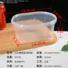 Caja de plástico PP sellada engrosada con hebilla antirrobo caja ovalada para microondas para conservar la frescura fruta bolsa de pesca grado alimenticio