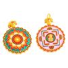 Cadena de suéter estilo Haiqing color fuerte que retiene arena dorada colgante Mandala collar Mandala Dos colores mérito perfecto mujeres