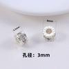 Accesorios de Joyería Micro Plata Espaciador de Circonita Pulsera DIY Hecha a Mano Collar Cuentas Rueda Anillo para Correr Flor Carrito Pequeño Cintura Hombre