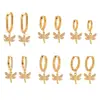 Pendientes de Libélula Omaca Estilo Lujo Accesible Europeo y Americano Microincrustados con Circonita y Diamantes Pendientes Clip para Hélice Geométrica de Nicho Pendientes para Mujer