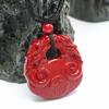 Colgante de Cinabrio de Guan Yu Arena de Oro Púrpura Colgante de Candado de la Fortuna Doble Dragón Venta al Por Mayor de Fábrica Dropshipping S3020201