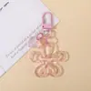 Chaveiro Colorido Qq Candy Transparente Tipo Gelatina Formato de Onda Flor Grande Coração Pingente Criativo para Bolsa de Menina