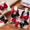 Anillos Rojos para el Cabello de Niños Otoño e Invierno Año Nuevo Niñas Lindo Lazo Polo Pinza BB Pinza Básica Padre-Hijo Accesorios para el Cabello