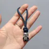 Cuerda de Paraguas de Siete Hilos Pirata Espartano Línea Azul Dura Llavero Colgante Hecho a Mano Estilo Vikingo Llavero