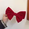Accesorios para el Cabello de Terciopelo Negro Retro con Lazo Grande 2022 Nuevo Pinza de Pelo de Alto Sentido Clip para la Cabeza de Mujer Adorno para la Cabeza