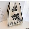 Bolso Chaleco Bolso Chaleco Bolso de Mano Tejido a la Moda Bolso Bolso Flor Tablero de Ajedrez Color Contraste Estilo Coreano ins