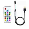 Controlador de cor mágica RF14 chave 17 chaves 21 chaves WS2811/2812 mini 5-24V luz LED de cor mágica colorida