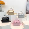 Bolso de Mano para Mujer con Textura Nicho 2024 Bolsos Otoño Nuevo Bolso Cruzado Kelly Moda Bolso Cuadrado Pequeño Bolso de Hombro