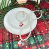 Nuevo Collar de Perlas Navideño Otoño e Invierno 2024 Cadena de Lana para Mujer Moda Elegante Combinable Varios Colgantes Intercambiables