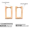 Pendientes Rectangulares Geométricos Simples Mili de Acero Inoxidable Chapados en Oro Real de 18K Pendientes de Moda Esenciales para Ropa de Trabajo