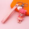 Lindo colgante tridimensional de dibujos animados, moda, pegamento suave, regalo, llavero, bolso, colgante, niña, corazón, colgante, personalización