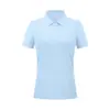 Camiseta Polo Deportiva para Mujer Ligera de 175g, Laminada, de Secado Rápido para Exteriores, Camiseta de Manga Corta con Sensación Fresca, Ropa de Trabajo con Logo Impreso