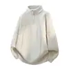 Malhas masculinas em estoque, suéter de inverno 2026 transfronteiriço novo com zíper parcial, corte solto, tamanhos grandes, blusa de tricô masculina