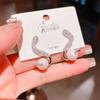 Pendientes de serpiente con circonitas superllamativas de moda con aguja de plata, diseño de nicho con personalidad femenina, sentido de alta sensibilidad en línea, joyería para las orejas con temperamento de celebridad.