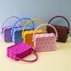 Bolsa de Silicona de Colores Dulces para Niñas, para Hacer Manualidades, con Agujeros en la Pared, Bolso de Gelatina Portátil, Bolso de Playa DIY, Fresco y Dulce, Se Puede Guardar y Transportar