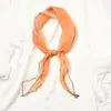 [Mitad Red y Mitad Hilo] Bufanda Pequeña de Seda con Patrón de Diamantes Primavera y Verano Bufanda Ins para Mujer Larga Versátil Bufanda Pequeña Coreana Lazo para Bolso