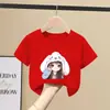 Camiseta de Manga Corta para Niña Ropa de Verano 2026 Nuevo Estilo Tops de Verano para Niños Camisetas Sueltas de Media Manga para Niñas de Tallas Medianas y Grandes