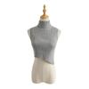 Primavera y otoño 2023 Nueva moda europea y americana Elegante chaleco de punto corto sin mangas irregular de cuello alto personalizado