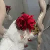 Nuevo Estilo Chino Flor de Peonía Roja Borla de Perla Pasador de Pelo Retro de Gama Alta Elegante Pasador Lateral Adorno para el Cabello de Estilo Antiguo