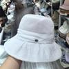 Nuevo Sombrero de Pescador para Mujer Primavera y Verano Plegable Estilo Japonés Costuras Sombrero de Sol Transpirable y Papel Protección Solar Imitación y Papel Sombrero de Cuenca
