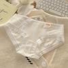Outono e Inverno Algodão Bebê 7A Roupa Íntima Antibacteriana Sexy Recortada Amigável à Pele Confortável Cobre o Quadril Cintura Média Algodão Puro Roupa Íntima Menina