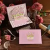 Flores Amazon Estampado Caliente Ins Rosa Tarjeta de Felicitación Estéreo para Niñas Set de Tarjetas de Flores Empaquetadas Individualmente con Sobre