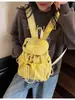 Mochila Estilo Coreano Estilo Ins Femenina Estudiante de Secundaria Gran Capacidad Mochila Escolar Color Puro Literaria Ocio Viaje Mochila Trendy