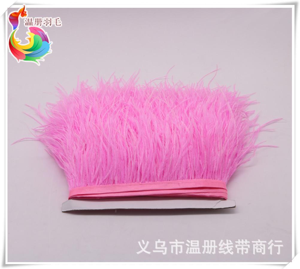 5 dark pink ostrich feather fr