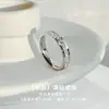 Anillo de Lujo de Gama Alta Totalmente Diamantado para Mujer, Anillos de Pareja con Diseño de Nicho Estilo Ins, Anillo Sencillo Minimalista, Anillo para el Dedo Índice
