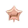 Balão Metalizado Hongxiang 18 polegadas Formato Coração Estrela de Cinco Pontas Roxo Creme Placa Clara Decoração de Festa de Aniversário