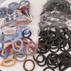 Um tom best-seller 100 sacos de alta elasticidade corda de cabelo sem costura elástico elástico das mulheres toalha de cabelo anel amarrar corda