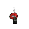 Llavero de PVC de dibujos animados para cosméticos, pequeño colgante, regalo, cierre de langosta, charm para mochila, mercancía creativa DIY, llavero