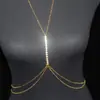 Accesorios sencillos para el pecho, ropa interior sexy y brillante, accesorios a juego, cadena corporal para la playa, nuevo transfronterizo