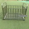 Carrinho de Bolas de Aço Inoxidável para Jardim de Infância Cesta de Futebol Grossa Suporte Móvel para Armazenamento de Basquete Rack de Bolas Estrutura de Bolas Carrinho de Bolas para Adultos
