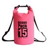 Bolsa de playa de color sólido de fábrica de varias capacidades, bolsa seca impermeable, barril impermeable para exteriores en stock, ventas directas