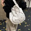 Bolsa Tote Versátil Grande Capacidade Feminina Coelho Fofo Casual Novo Pelúcia Ombro Trabalho Outono 2026