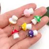 Venta Caliente Transfronteriza Resina Color Hongo Estéreo Colgante Material para Llavero Pulsera Accesorios de Joyería