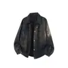 Nueva Chaqueta de Cuero Casual para Hombre 2026 Primavera/Otoño, Diseño Holgado con Sentido, Adelgazante