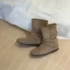 Botas western Meilade súper bonitas para personas bajitas que aumentan la altura, mujer, otoño 2026, nuevas, versátiles, adelgazantes, botines plisados