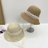 Sombrero para Mujer con Correa de Encaje, Cortavientos, Protector Solar, Sombrero de Paja, Pequeño y Fresco, Viaje de Verano, Vacaciones en la Playa, Sombrero Plegable