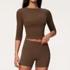 Conjunto de Yoga Transfronterizo de Amazon para Mujer, Corte Ajustado, Cintura Alta, Levanta Glúteos, Conjunto Deportivo Casual para Exteriores, Fitness, Running 8455