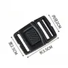 Enchufe plano de cuatro lados, enchufe plano de par colorido, hebilla de seguridad, hebilla de enchufe plano ultrafina de POM negro, cierre para accesorios de bolsa