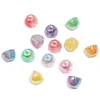 Novas Contas de Pudim Retas com Revestimento Colorido Degradê e Brilho Fino para Artesanato DIY, Contas Soltas para Enfiamento, Pingentes de Caneta, Correntes de Celular e Acessórios de Bolsa