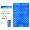 Colchoneta Inflable Auto-Inflable para Acampar al Aire Libre con Bomba de Pie, TPU con Forma de Diamante y Almohada para Esterilla de Dormir de Tienda de Campaña