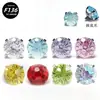 Pendientes de Aleación de Titanio G23 Redondos Fuegos Artificiales Brillantes Cortados Zircón Colorido Pendientes de 4 Garras Clavos para Cartílago de la Oreja Clavos para Labios Fabricante Venta al por Mayor
